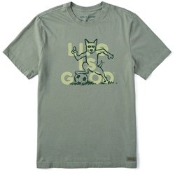 Life Is Good - Mens Soccer Dog Crusher T-Shirt