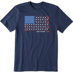 Life Is Good - Mens The Golf Spangled Banner Short Sleeve T-Shirt