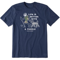 Life Is Good - Mens Vintage Better With An Poodle Jake T-Shirt