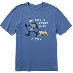 Life Is Good - Mens Vintage Better With An Pug Jake Crusher T-Shirt