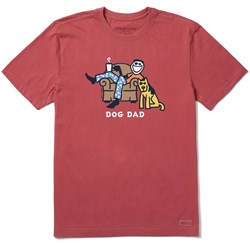Life Is Good - Mens Vintage Dog Dad Jake & Rocket Loun T-Shirt