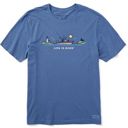 Life Is Good - Mens Vintage Fishing Boat Vista Crusher T-Shirt