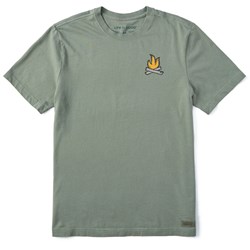 Life Is Good - Mens Woodcut Campfire Crusher T-Shirt