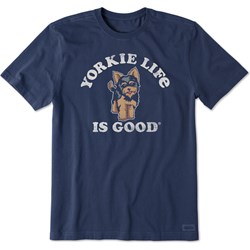 Life Is Good - Mens Yorkie Is Good Crusher T-Shirt