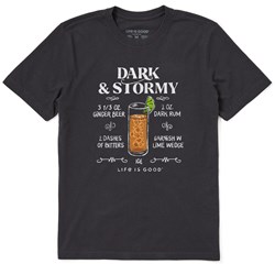 Life Is Good - Mens Mens Dark And Stormy Chalk Board Crusher T-Shirt