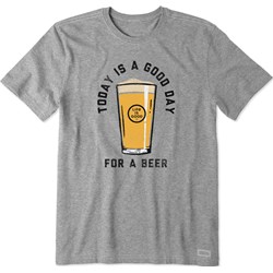 Life Is Good - Mens Mens Good Day For A Beer Crusher T-Shirt
