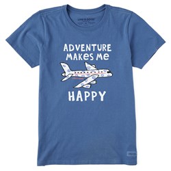 Life Is Good - Womens Adventure Makes Me Happy Crusher T-Shirt