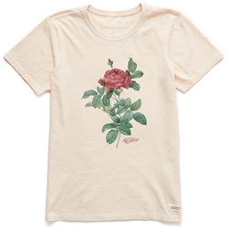 Life Is Good - Womens Antique Rose Painting Short Sleeve T-Shirt
