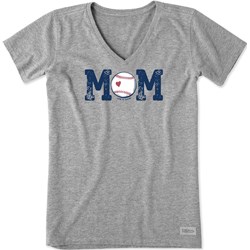 Life Is Good - Womens Baseball Mom Short Sleeve Crusher T-Shirt