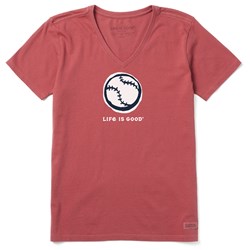 Life Is Good - Womens Baseball Sketch Crusher T-Shirt