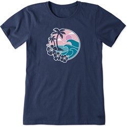 Life Is Good - Womens Big Waves Crusher T-Shirt