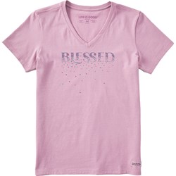 Life Is Good - Womens Blessed Spring Flowers Crusher T-Shirt