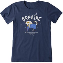 Life Is Good - Womens Breathe Universe Dog Crusher-Lite T-Shirt