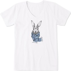 Life Is Good - Womens Bunny Peace Scarf Crusher T-Shirt