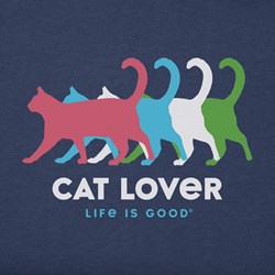 Life Is Good - Womens Cat Lover Crusher T-Shirt