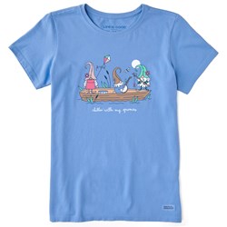 Life Is Good - Womens Chillin' With My Gnomies Boat Crusher T-Shirt