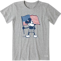Life Is Good - Womens Clean Americana Steamboat Willie T-Shirt