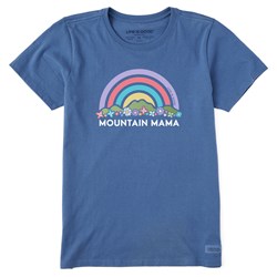 Life Is Good - Womens Clean Mountain Mama Rainbow Moun T-Shirt