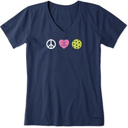 Life Is Good - Womens Clean Peace Love Pickleball Crusher T-Shirt