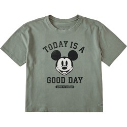 Life Is Good - Womens Clean Steamboat Willie Good Day T-Shirt