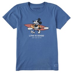 Life Is Good - Womens Clean Steamboat Willie Kayak Short Sleeve T-Shirt