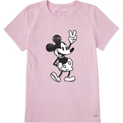 Life Is Good - Womens Clean Steamboat Willie Peace Crusher T-Shirt
