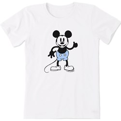 Life Is Good - Womens Clean Steamboat Willie Thumbs Up T-Shirt
