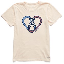 Life Is Good - Womens Climbers Heart Short Sleeve Crusher T-Shirt