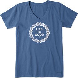 Life Is Good - Womens Daisy Chain Short Sleeve Crusher T-Shirt