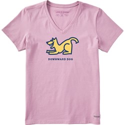 Life Is Good - Womens Downward Dog Crusher T-Shirt