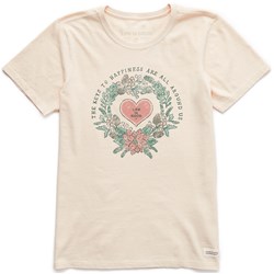 Life Is Good - Womens Dreamy Holiday Heart Crusher T-Shirt
