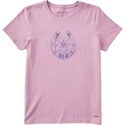 Life Is Good - Womens Dreamy Horseshoe Rose Crusher T-Shirt