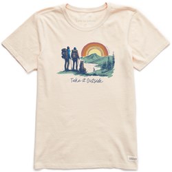 Life Is Good - Womens Fineline Take It Outside Hikers T-Shirt