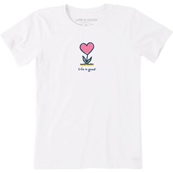 Life Is Good - Womens Flowering Heart Crusher T-Shirt