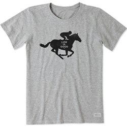 Life Is Good - Womens Galloping Horse Short Sleeve Crusher T-Shirt