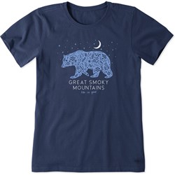 Life Is Good - Womens Great Smoky Mountains Bear Crusher T-Shirt