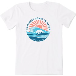 Life Is Good - Womens Happy Waves Crusher T-Shirt