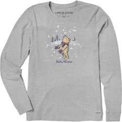 Life Is Good - Womens Hello Winter Winnie Long Sleeve Crusher T-Shirt
