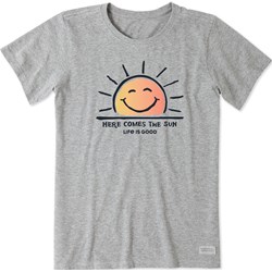 Life Is Good - Womens Here Comes The Sun Smile Crusher T-Shirt