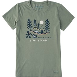 Life Is Good - Womens Hiking Through The Woods Frenchy T-Shirt