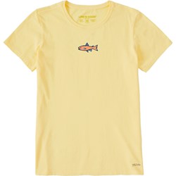 Life Is Good - Womens Inkbrush Fish Crusher-Lite T-Shirt