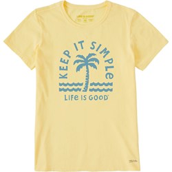 Life Is Good - Womens Keep It Simple Palm Crusher T-Shirt