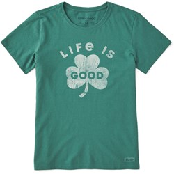 Life Is Good - Womens Life Is Good Bold Shamrock Crusher T-Shirt