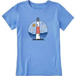 Life Is Good - Womens Lighthouse Waves Crusher T-Shirt