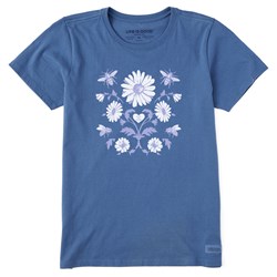 Life Is Good - Womens Mirror Daisy & Bees Crusher T-Shirt