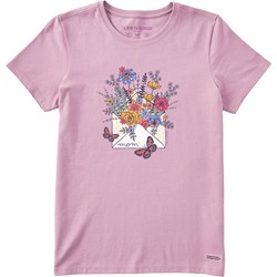 Life Is Good - Womens Mom Floral Envelope Short Sleeve T-Shirt