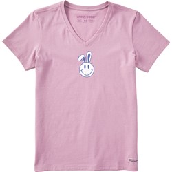 Life Is Good - Womens Naive Smiley Bunny Crusher T-Shirt