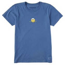 Life Is Good - Womens Naive Smiley Golfer Crusher T-Shirt