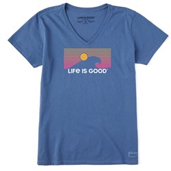 Life Is Good - Womens Ocean Wave Vista Crusher-Lite T-Shirt