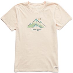 Life Is Good - Womens Pencily Green Mountains Crusher T-Shirt